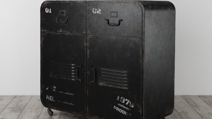 渲染模型_复古家具柜子005