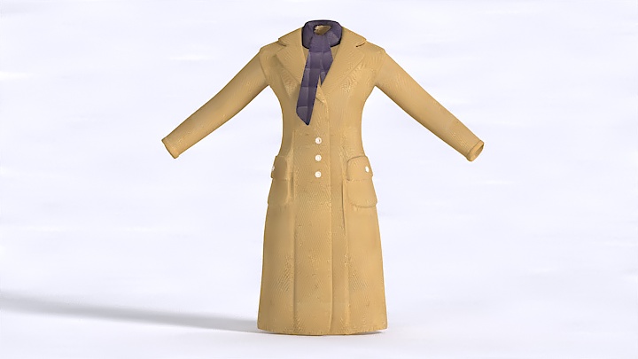 渲染模型_女士外套001