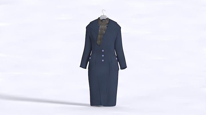 渲染模型_女士外套011