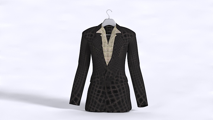 渲染模型_女士工装011