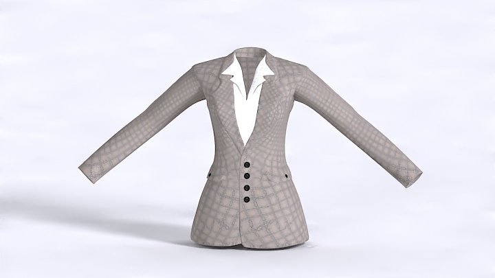 渲染模型_女士工装013