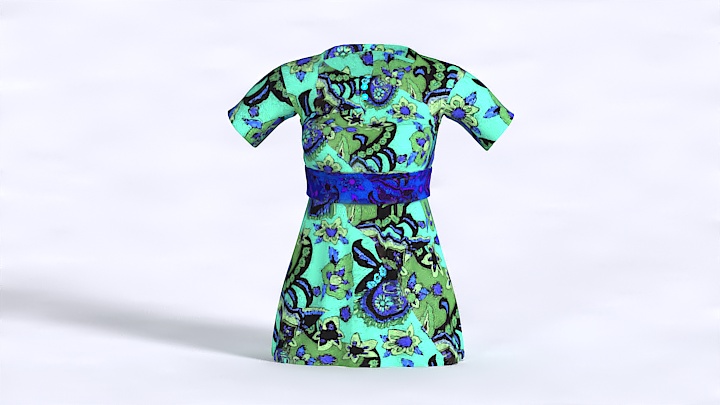 渲染模型_女士衣服003