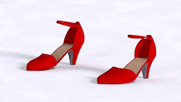 渲染模型_女士鞋子006
