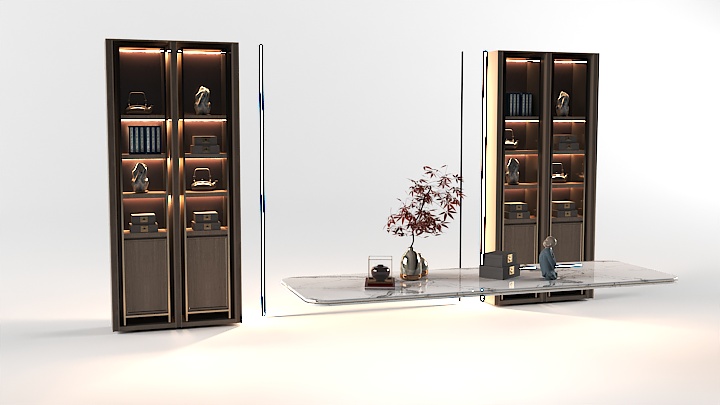 渲染模型_客厅组合001