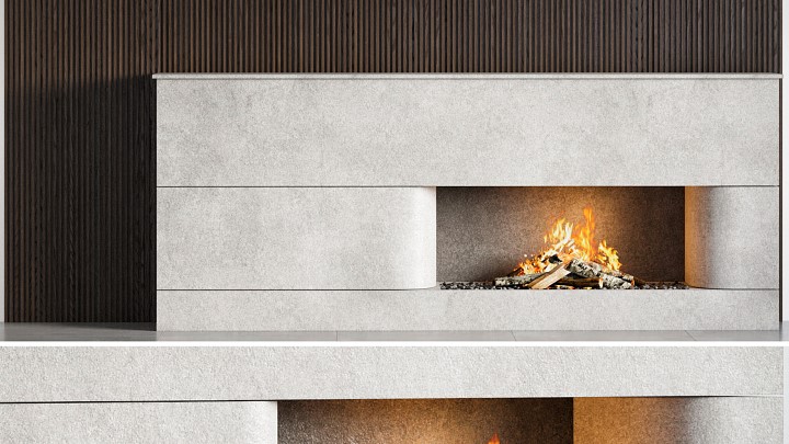 渲染模型_室内壁炉002