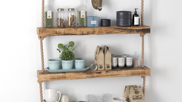 渲染模型_室内装饰架009