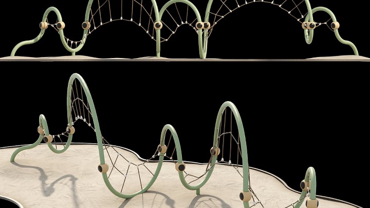 渲染模型_小区儿童玩具场地001