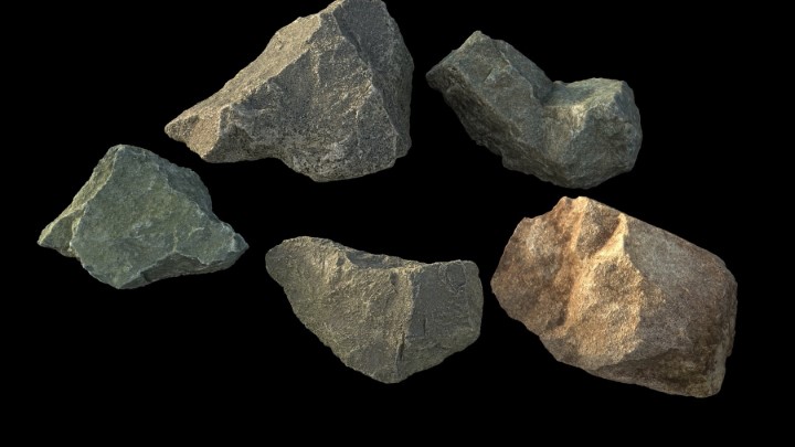 渲染模型_小石头001