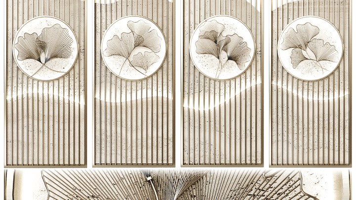 渲染模型_屏风036