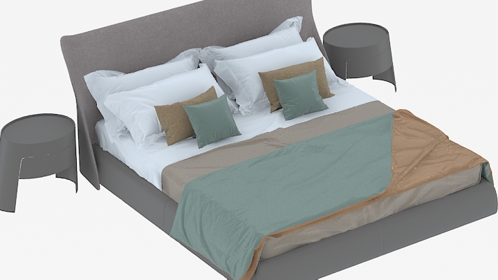 渲染模型_床1453