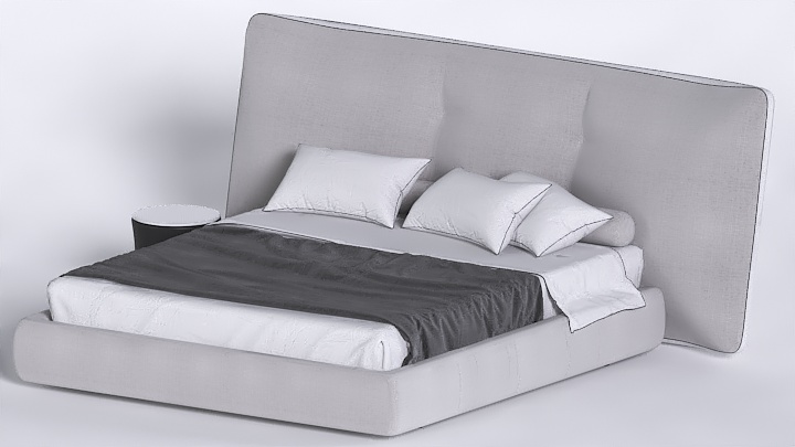 渲染模型_床1483