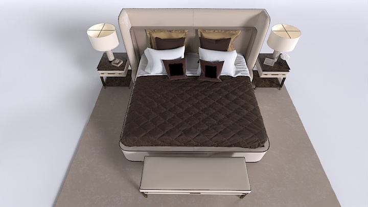 渲染模型_床1566