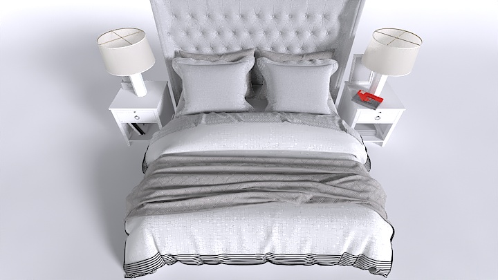 渲染模型_床1575