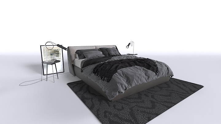 渲染模型_床1578