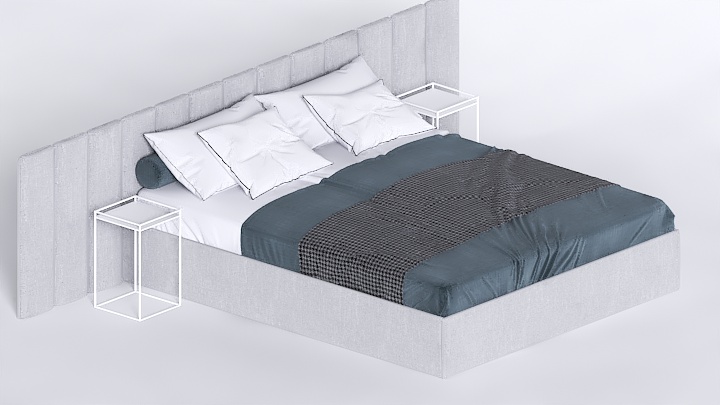 渲染模型_床1600