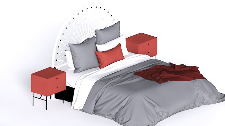 渲染模型_床1622
