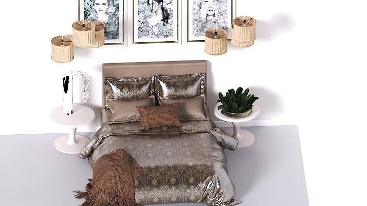 渲染模型_床1749