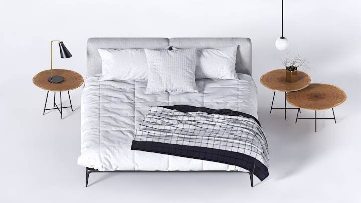 渲染模型_床1755