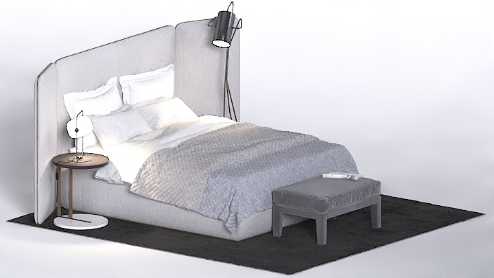 渲染模型_床1809