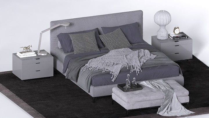 渲染模型_床1818