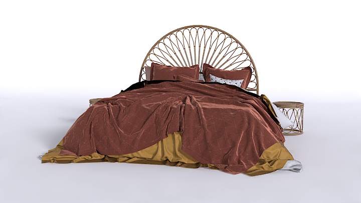 渲染模型_床1879