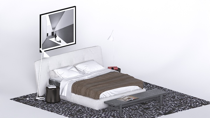 渲染模型_床1950