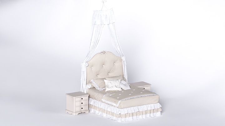 渲染模型_床1964