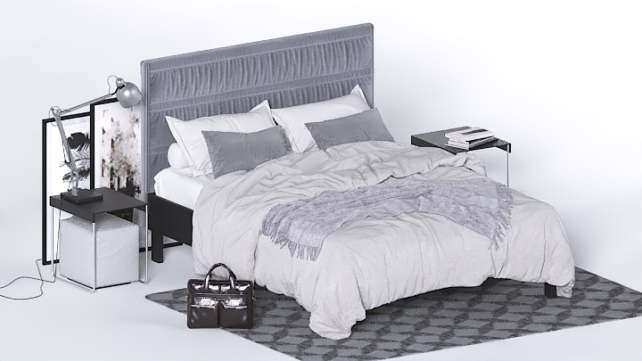 渲染模型_床2052