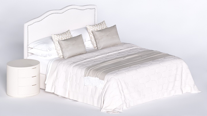 渲染模型_床2074