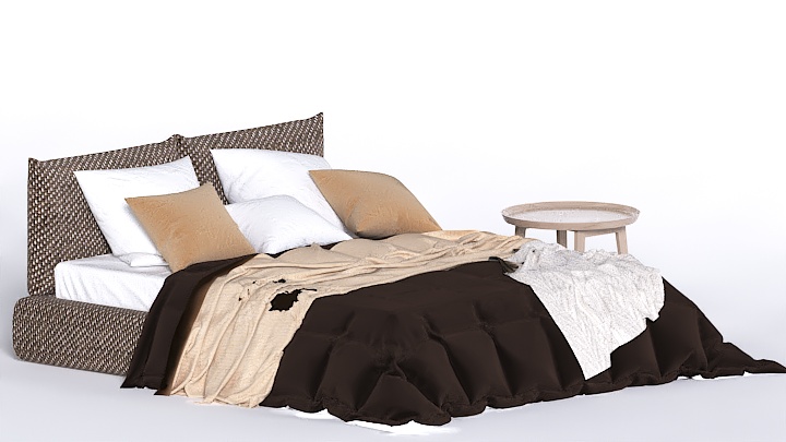 渲染模型_床2098