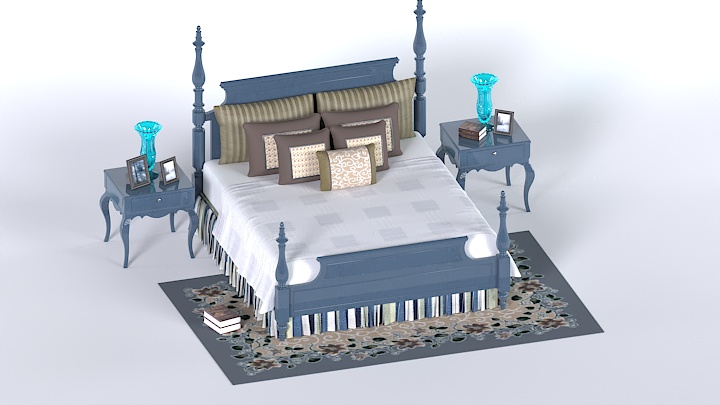 渲染模型_床2226