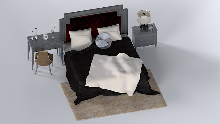 渲染模型_床2240