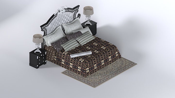 渲染模型_床2249