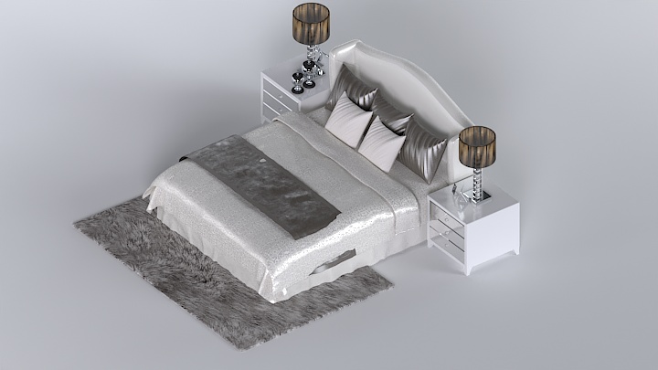 渲染模型_床2256