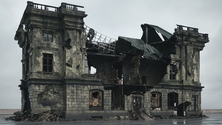 渲染模型_废墟建筑012