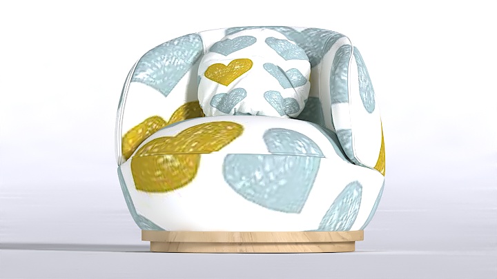 渲染模型_扶手椅018