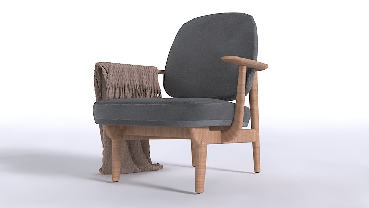 渲染模型_扶手椅038