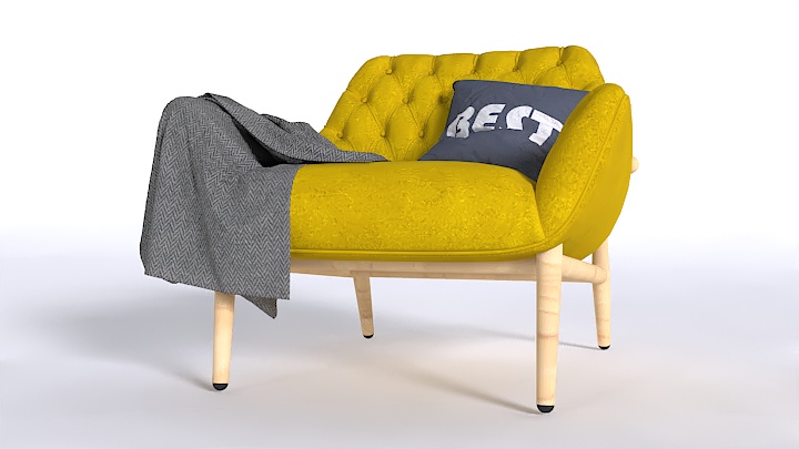 渲染模型_扶手椅041