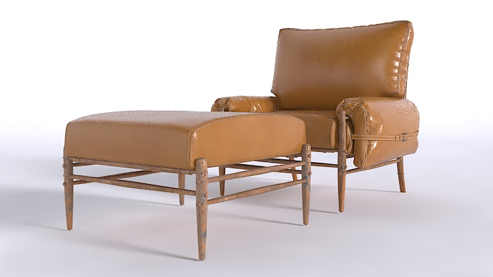 渲染模型_扶手椅044