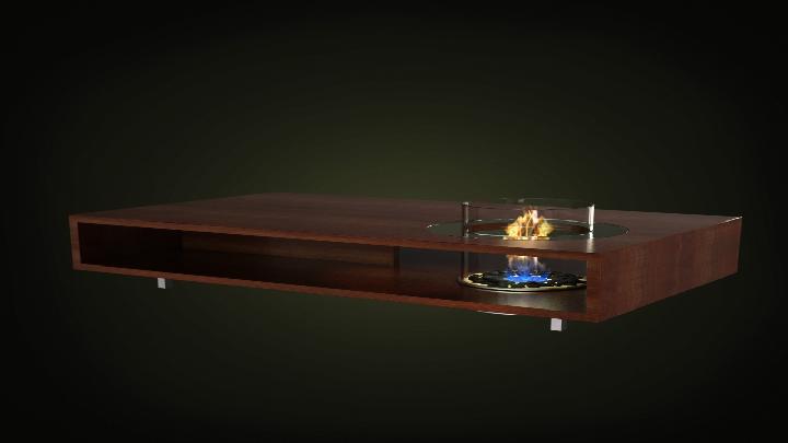 渲染模型_桌子和暖炉001