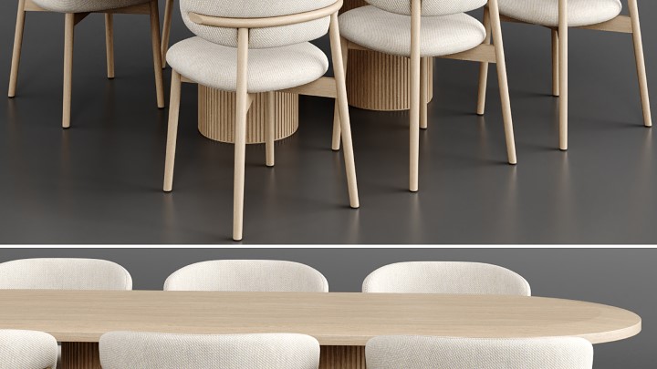 渲染模型_桌椅462