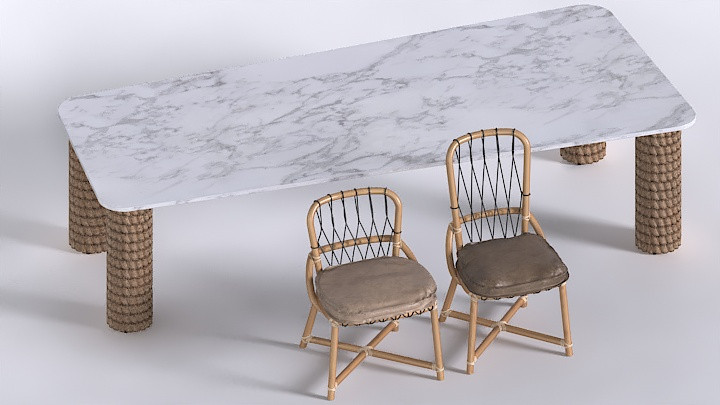 渲染模型_桌椅602