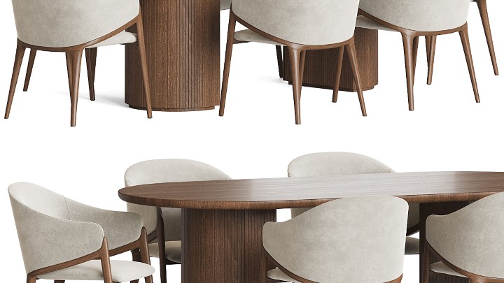 渲染模型_桌椅657