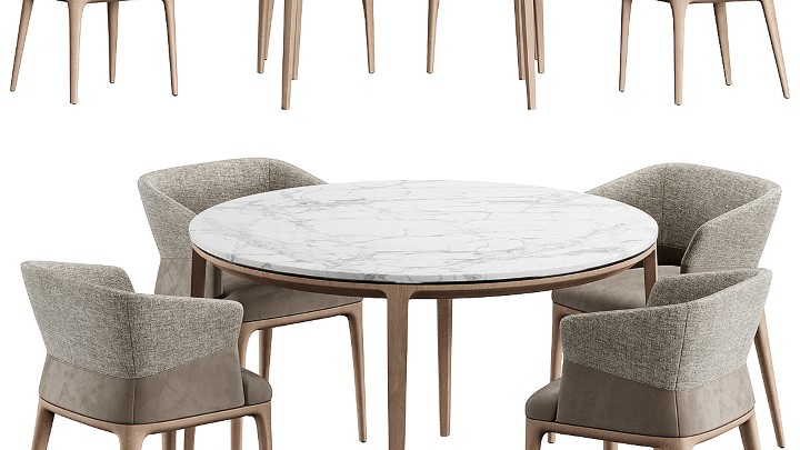 渲染模型_桌椅667