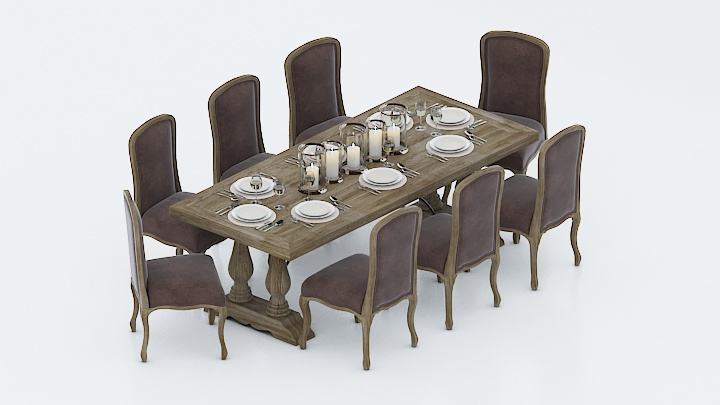 渲染模型_桌椅676