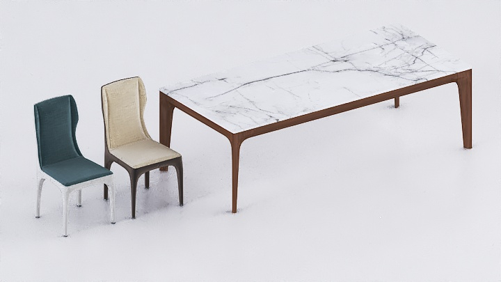 渲染模型_桌椅708