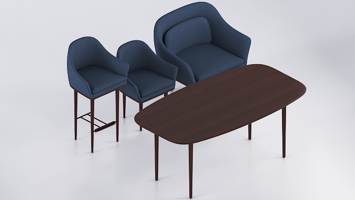 渲染模型_桌椅712