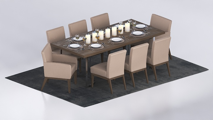 渲染模型_桌椅732