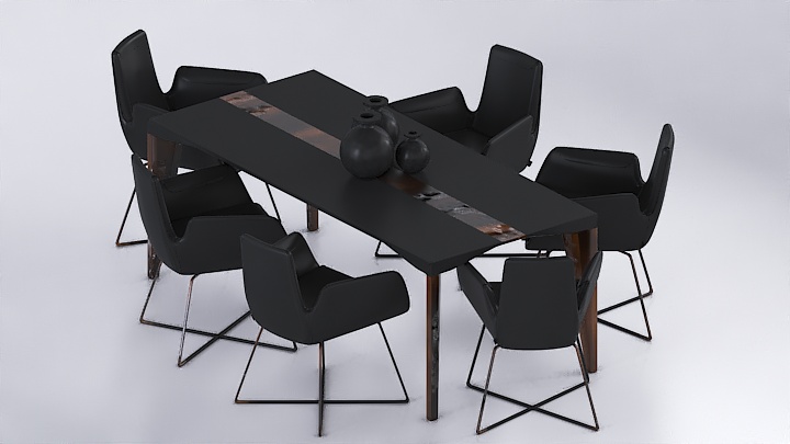 渲染模型_桌椅743