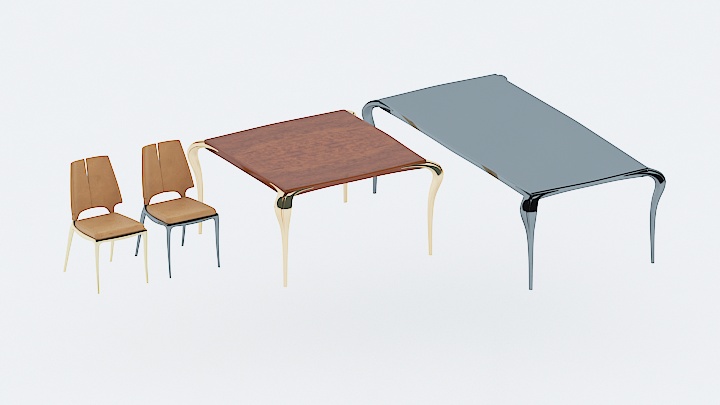 渲染模型_桌椅754